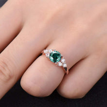 Load image into Gallery viewer, 14Kt Rose gold designer Solitaire Alexandrite, Natural diamond ring by diamtrendz
