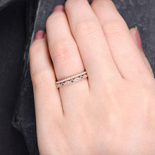 Load image into Gallery viewer, 14Kt Rose gold designer Amethyst diamond ring by diamtrendz