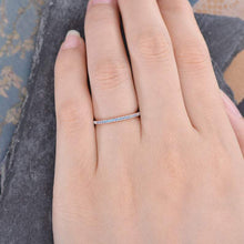 Load image into Gallery viewer, 14Kt Rose gold designer Blue Topaz Half Eternity ring by diamtrendz