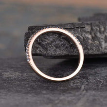 Load image into Gallery viewer, 14Kt Rose gold designer Blue Topaz Half Eternity ring by diamtrendz