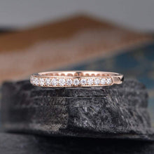 Load image into Gallery viewer, 14Kt Rose gold designer Classic Eternity Natural Diamond Band ring by diamtrendz