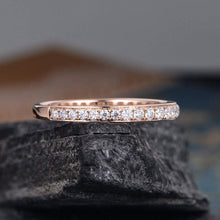 Load image into Gallery viewer, 14Kt Rose gold designer Classic Eternity Natural Diamond Band ring by diamtrendz