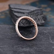 Load image into Gallery viewer, 14Kt Rose gold designer Classic Eternity Natural Diamond Band ring by diamtrendz