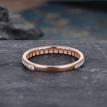 Load image into Gallery viewer, 14Kt Rose gold designer Classic Eternity Natural Diamond Band ring by diamtrendz