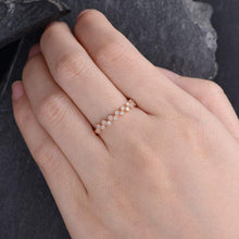 Load image into Gallery viewer, 14Kt Rose gold designer Cluster Half Eternity Natural diamond ring by diamtrendz