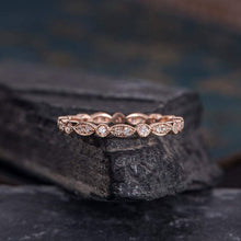 Load image into Gallery viewer, 14Kt Rose gold designer Full Eternity Natural Diamond ring by diamtrendz
