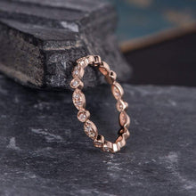 Load image into Gallery viewer, 14Kt Rose gold designer Full Eternity Natural Diamond ring by diamtrendz