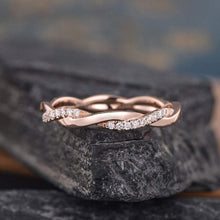 Load image into Gallery viewer, 14Kt Rose gold designer Eternity Infinity diamond ring by diamtrendz
