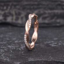 Load image into Gallery viewer, 14Kt Rose gold designer Eternity Infinity diamond ring by diamtrendz