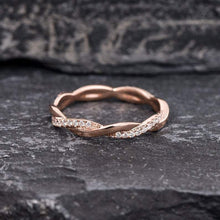 Load image into Gallery viewer, 14Kt Rose gold designer Eternity Infinity diamond ring by diamtrendz