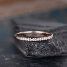 Load image into Gallery viewer, 14Kt Rose gold designer Half Eternity Natural diamond ring by diamtrendz