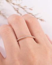 Load image into Gallery viewer, 14Kt Rose gold designer Half Eternity Natural diamond ring by diamtrendz