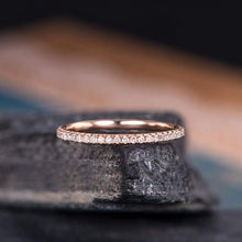 Load image into Gallery viewer, 14Kt Rose gold designer Full Eternity Infinity Natural diamond ring by diamtrendz