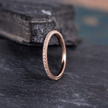 Load image into Gallery viewer, 14Kt Rose gold designer Full Eternity Infinity Natural diamond ring by diamtrendz