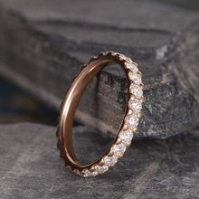 Load image into Gallery viewer, 14Kt Rose gold designer Full Eternity Natural diamond Band ring by diamtrendz
