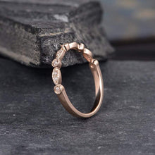 Load image into Gallery viewer, 14Kt Rose gold designer Marquise Shape Half Eternity diamond ring by diamtrendz