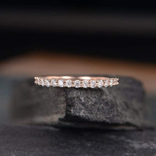 Load image into Gallery viewer, 14Kt Rose gold designer Half Eternity Natural diamond Band ring by diamtrendz