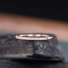 Load image into Gallery viewer, 14Kt Rose gold designer Half Eternity Natural diamond Band ring by diamtrendz