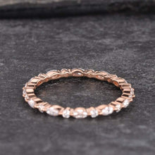 Load image into Gallery viewer, 14Kt Rose gold designer Full Eternity Marquise Cut Natural diamond Band ring by diamtrendz