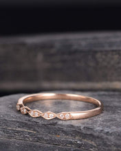 Load image into Gallery viewer, 14Kt Rose gold designer Marquise Shape Half Eternity Natural diamond Band ring by diamtrendz