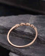 Load image into Gallery viewer, 14Kt Rose gold designer Marquise Shape Half Eternity Natural diamond Band ring by diamtrendz