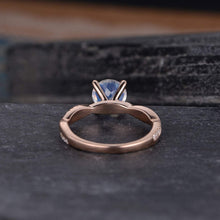 Load image into Gallery viewer, 14Kt Rose gold Moonstone diamond ring by diamtrendz
