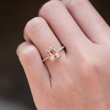 Load image into Gallery viewer, 14Kt Rose gold designer Morganite diamond ring by diamtrendz