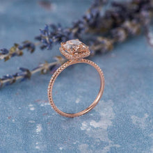 Load image into Gallery viewer, 14Kt Rose gold designer Morganite diamond ring by diamtrendz