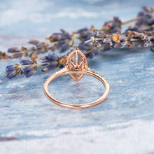 Load image into Gallery viewer, 14Kt Rose gold designer Morganite diamond ring by diamtrendz