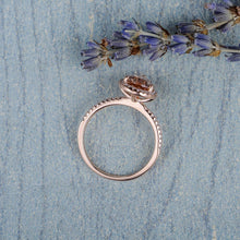 Load image into Gallery viewer, 14Kt Rose gold designer Morganite diamond ring by diamtrendz