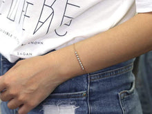 Load image into Gallery viewer, 14Kt Rose Gold Chain Natural Diamond Charm Bracelet