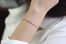 Load image into Gallery viewer, 14Kt Rose Gold Chain Natural Diamond Charm Bracelet