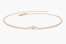 Load image into Gallery viewer, 14Kt Rose Gold Natural Diamond Charm Bracelet