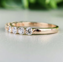 Load image into Gallery viewer, 14Kt Rose Gold Eternity Band Diamond ring by diamtrendz
