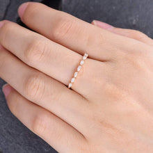 Load image into Gallery viewer, 14Kt Rose gold designer Half Eternity Pear Cut Natural diamond Band ring by diamtrendz