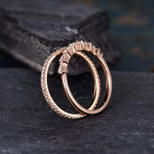 Load image into Gallery viewer, 14Kt Rose gold designer 2 Pear Cut Half Eternity Infinity Natural Diamond Band Ring by diamtrendz