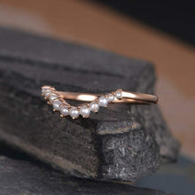 Load image into Gallery viewer, 14Kt Rose Gold Designer Pearl Ring by Diamtrendz