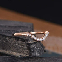 Load image into Gallery viewer, 14Kt Rose Gold Designer Pearl Ring by Diamtrendz