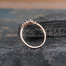 Load image into Gallery viewer, 14Kt Rose gold designerSolitaire Round Shape Blue Topaz ring by diamtrendz