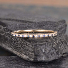 Load image into Gallery viewer, 14Kt Rose gold designer Sapphire Full Eternity Natural diamond ring by diamtrendz
