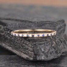 Load image into Gallery viewer, 14Kt Rose gold designer Sapphire Full Eternity Natural diamond ring by diamtrendz