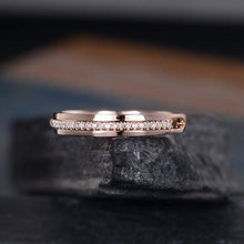 Load image into Gallery viewer, 14Kt Rose gold designer Unisex Couple Half Eternity Natural diamond Band ring by diamtrendz