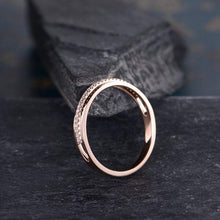 Load image into Gallery viewer, 14Kt Rose gold designer Unisex Couple Half Eternity Natural diamond Band ring by diamtrendz