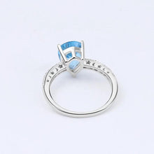 Load image into Gallery viewer, 14Kt White gold designer Aquamarine diamond ring by diamtrendz