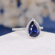 Load image into Gallery viewer, 14Kt Rose gold designer Sapphire diamond ring by diamtrendz