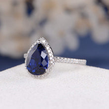Load image into Gallery viewer, 14Kt Rose gold designer Sapphire diamond ring by diamtrendz