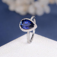 Load image into Gallery viewer, 14Kt Rose gold designer Sapphire diamond ring by diamtrendz