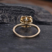 Load image into Gallery viewer, 14Kt Yellow Gold Designer Citrine Cushion Shape Diamond Ring by Diamtrendz