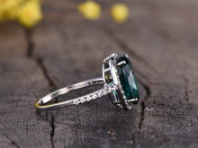 Load image into Gallery viewer, 14Kt Rose gold designer Emerald diamond ring by diamtrendz