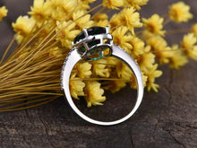 Load image into Gallery viewer, 14Kt Rose gold designer Emerald diamond ring by diamtrendz